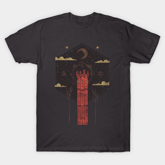 The Crimson Tower T-Shirt by againstbound